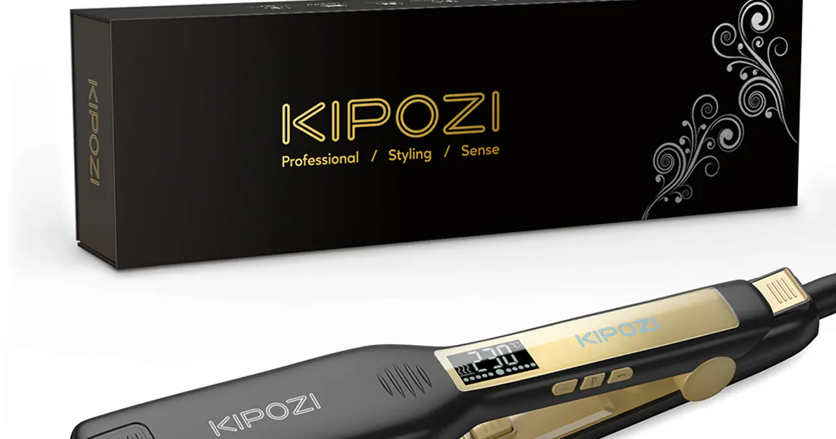 KIPOZI Professional Titanium Hair Straightener Review: LCD Flat Iron 2026